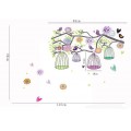 Two Birds Living in Colorful Tree Wall Sticker